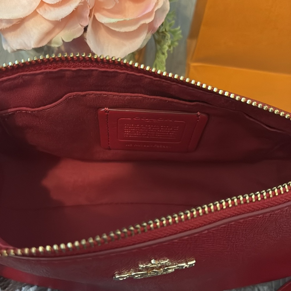 Coach Red Crossbody Bag with Gold Hardware - Picture 4 of 13